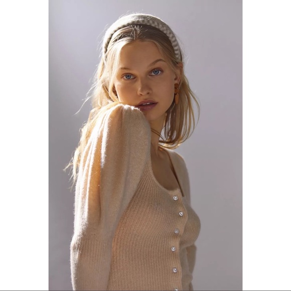 NWT UO Ashley Puff-Sleeve Cardigan - Picture 3 of 5